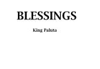King Paluta - Blessings